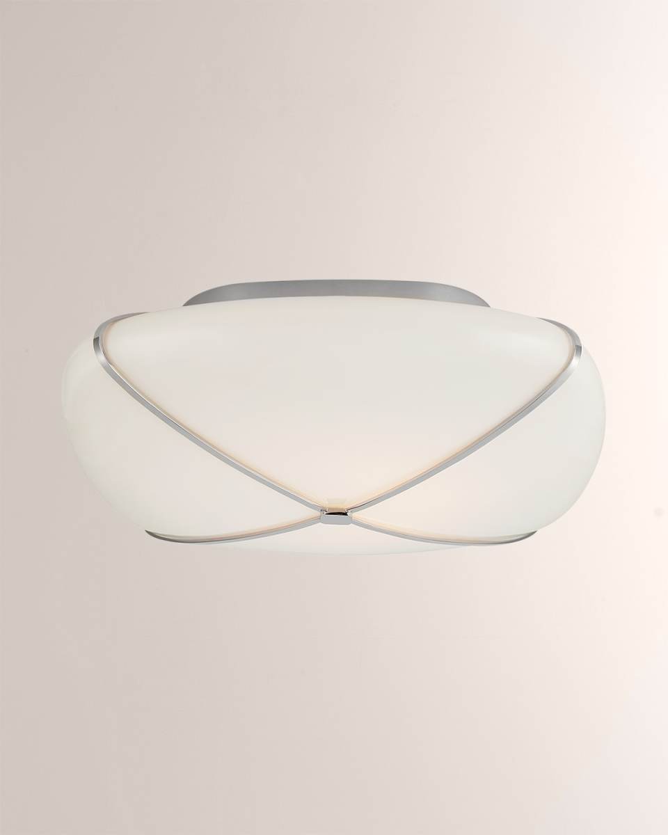 Fondant 14" Flush Mount in Polished Nickel by Chapman & Myers