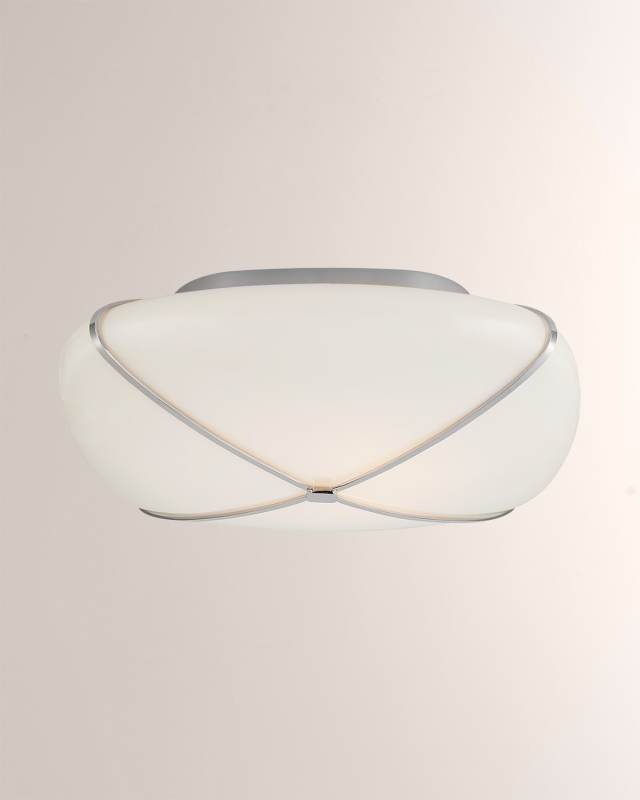 Fondant 14" Flush Mount in Polished Nickel by Chapman & Myers