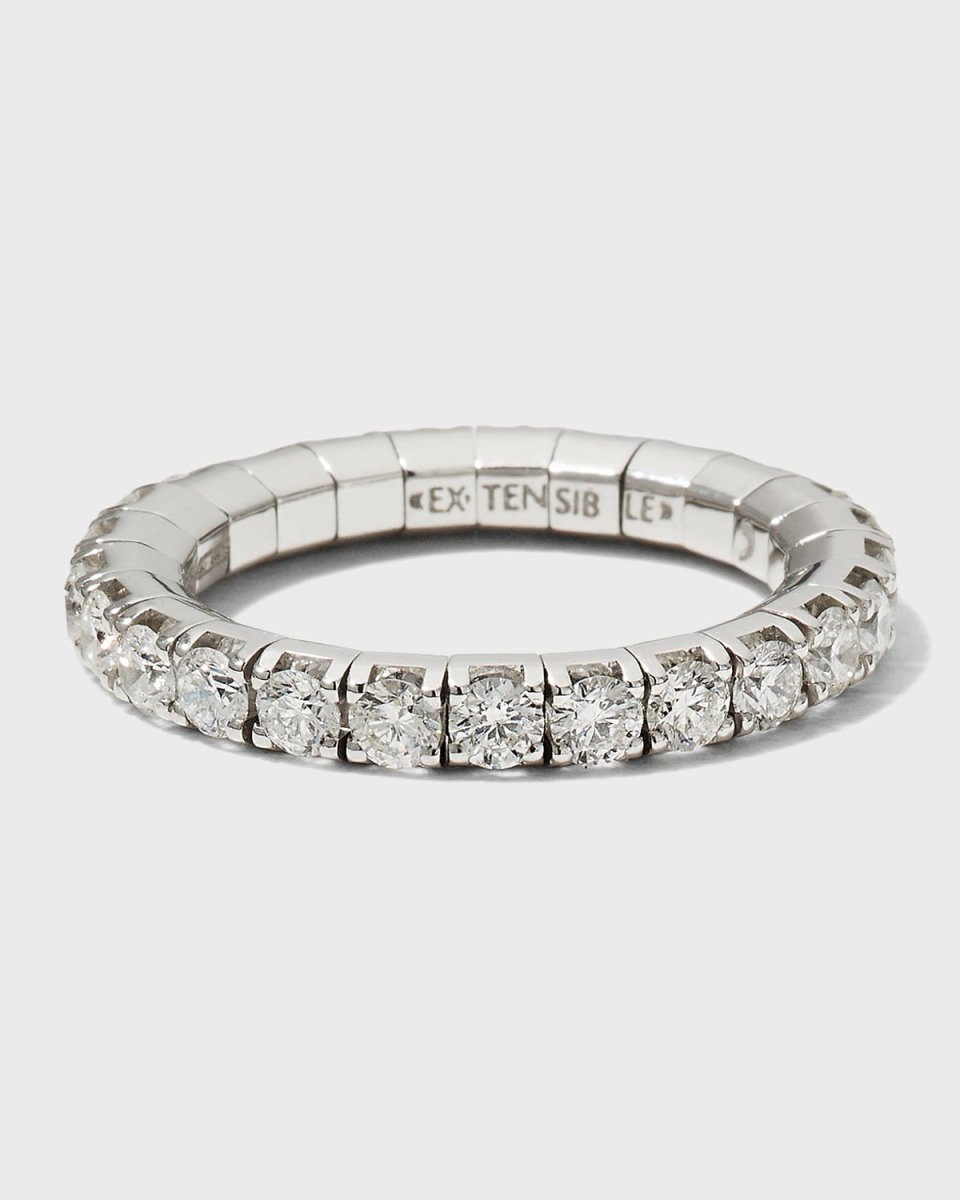 White Gold Stretch Diamond Ring, 1.68tcw