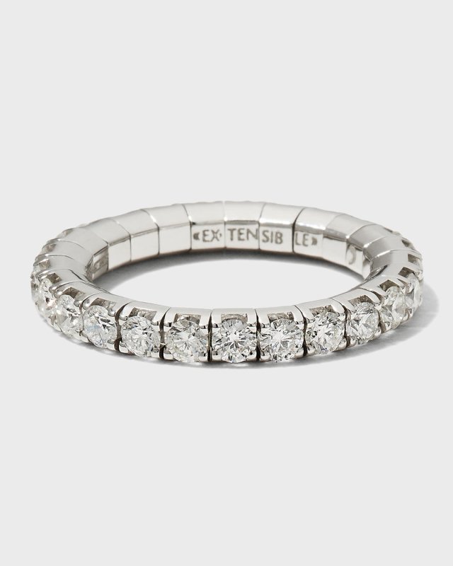 White Gold Stretch Diamond Ring, 1.68tcw