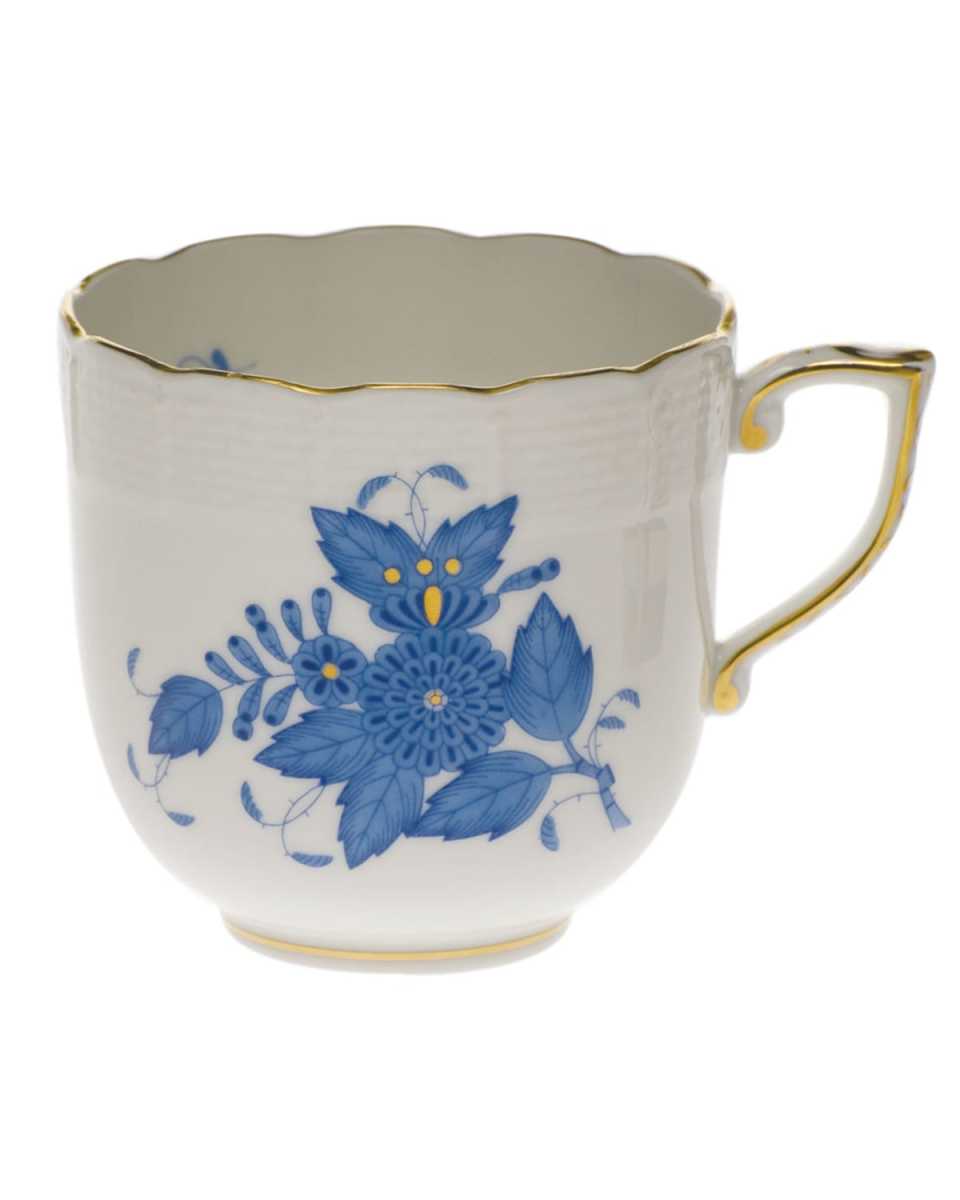 Chinese Bouquet Blue Mocha Cup