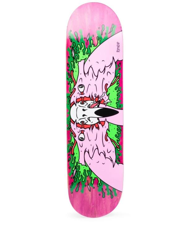 Skull Face Flamingo skateboard deck