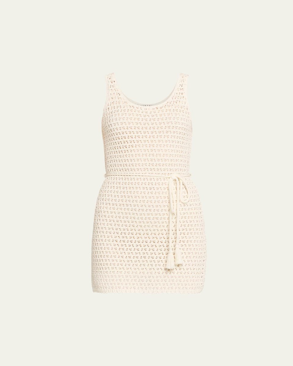 Tomoko Pointelle Knit Mini Dress