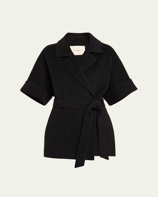 Wool-Cashmere Wrap Jacket