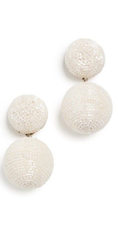 Deepa Gurnani Nica Earrings Ivory