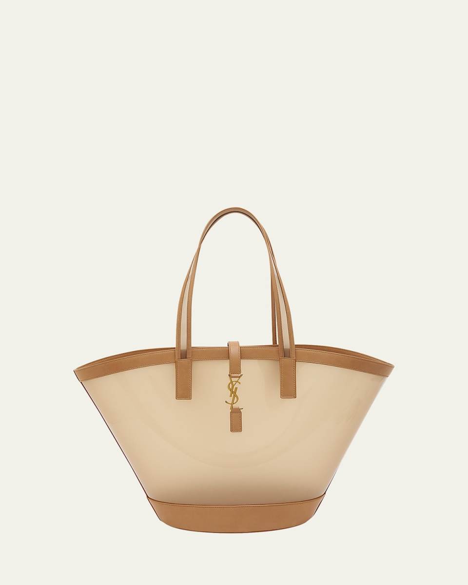 Medium YSL Vinyl Tote Basket Tote Bag