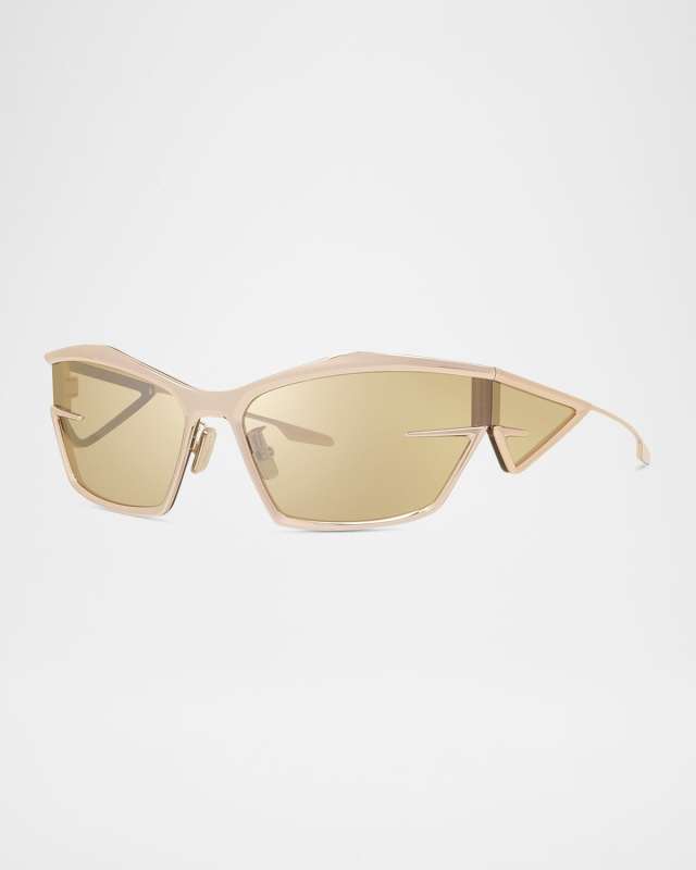 GivCut Mixed-Media Shield Sunglasses