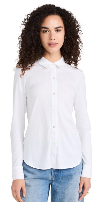 Theory Riduro Long Sleeve Tee White
