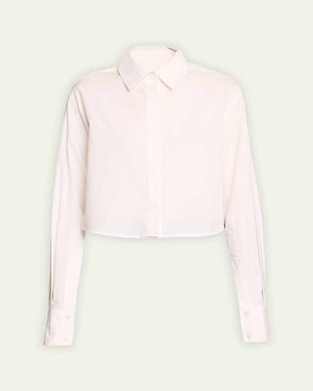 Renata Cropped Button-Front Shirt