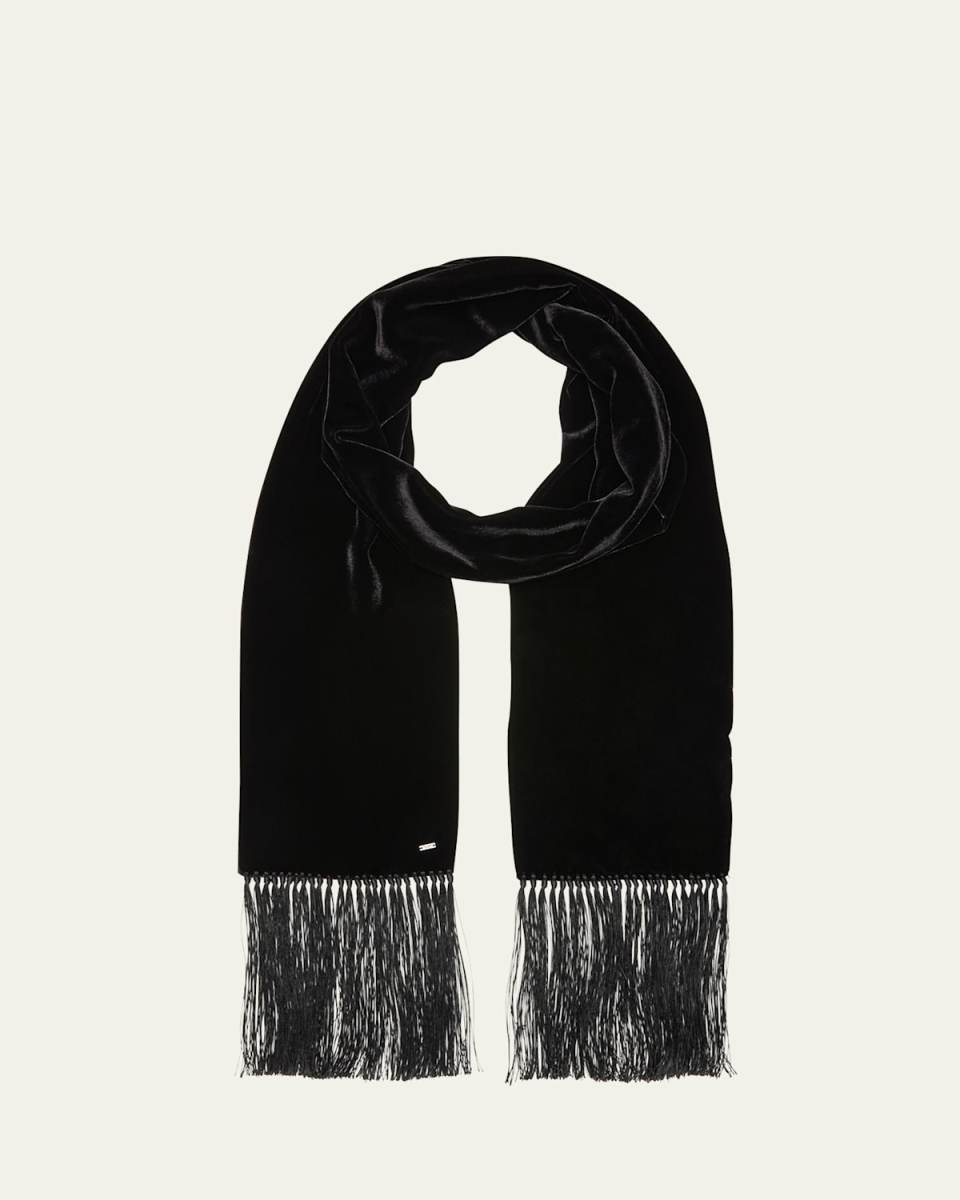 Velvet Fringe Scarf