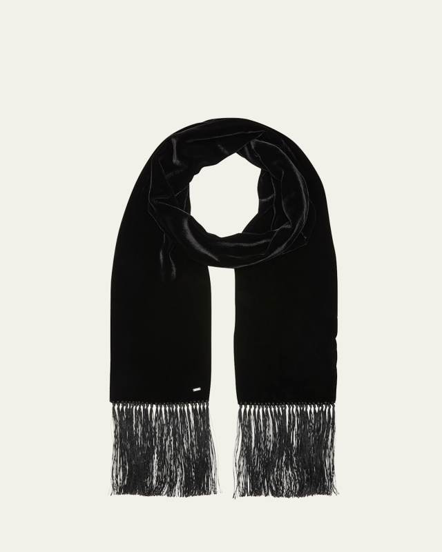 Velvet Fringe Scarf