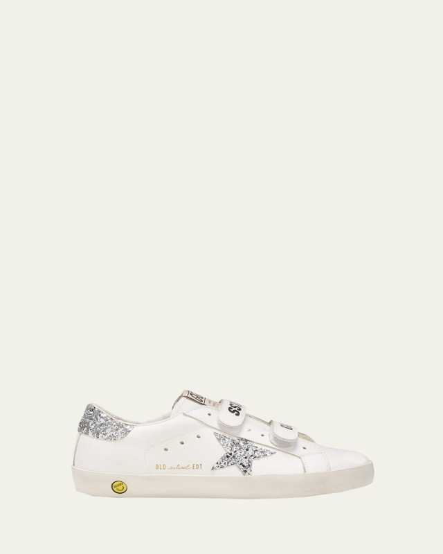 Girl's Old School Glitter Low-Top Sneakers, Toddler/Kids