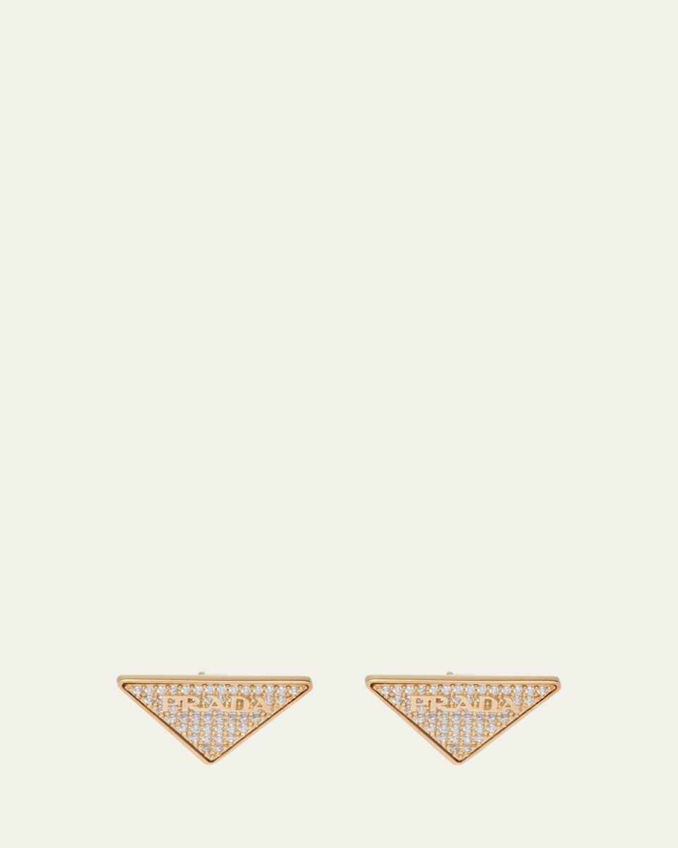 Crystal Logo Symbole Stud Earrings