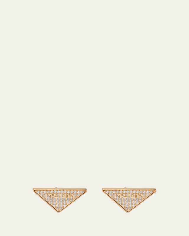Crystal Logo Symbole Stud Earrings