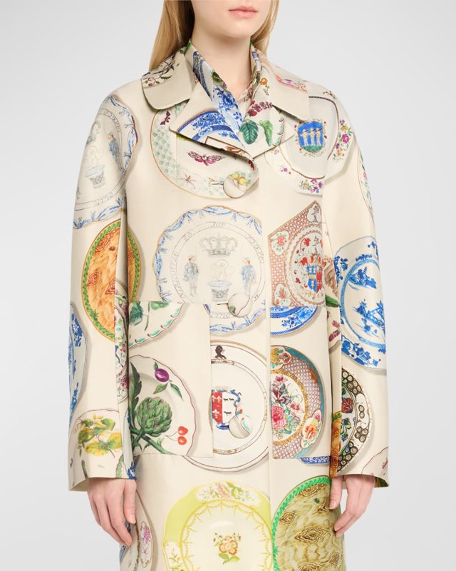 Chelsea Plates Printed Overcoat