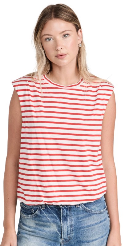 Joe's Jeans The Arden Sleeveless Tee Valiant Poppy
