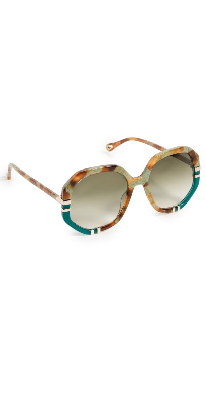 Chloe West Sunglasses Havana-Havana-Green