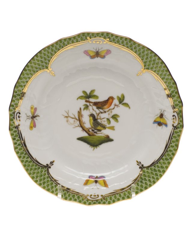 Rothschild Bird Green Motif 03 Bread & Butter Plate