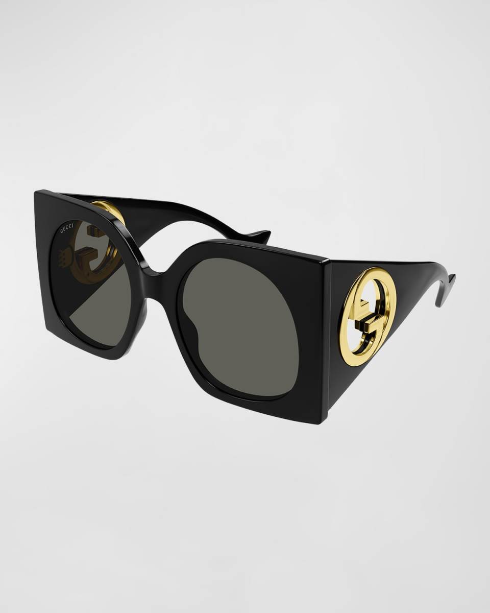 Cut-Out GG Acetate Butterfly Sunglasses