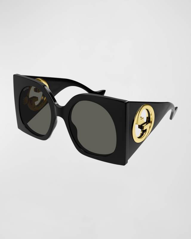 Cut-Out GG Acetate Butterfly Sunglasses