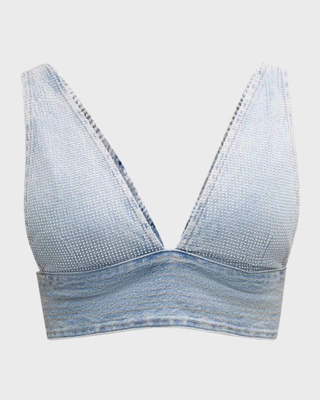 Denim Hotfix Bralette