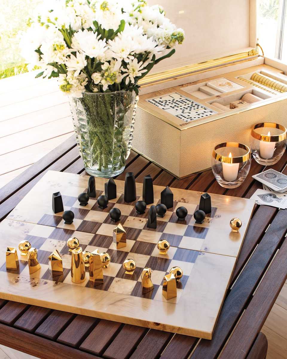 Classic Faux Shagreen Game Box
