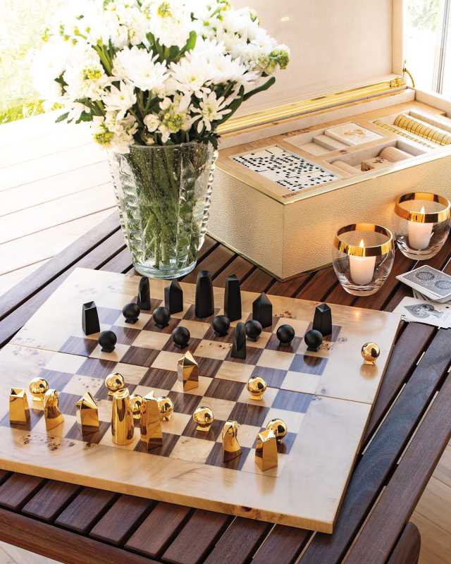 Classic Faux Shagreen Game Box