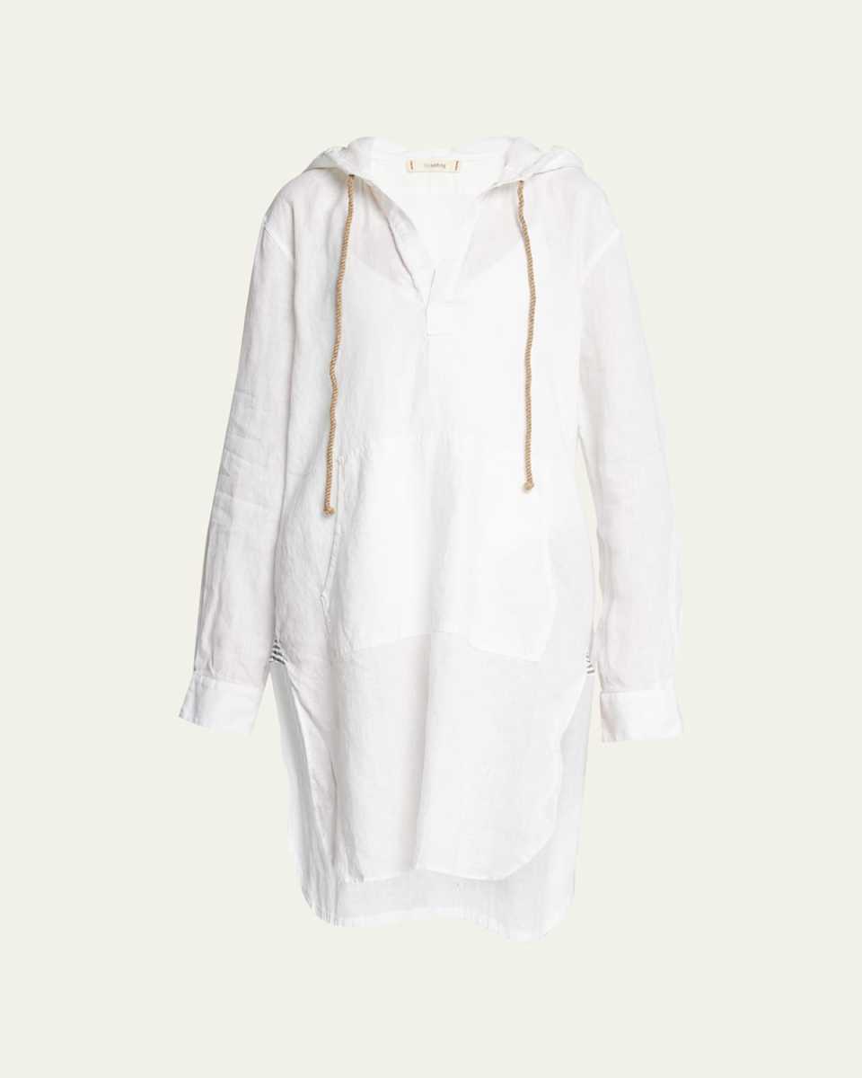 Linen Hoodie Tunic Shirt