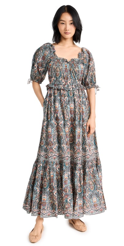 Cleobella Harriet Printed Ankle Dress Meadow