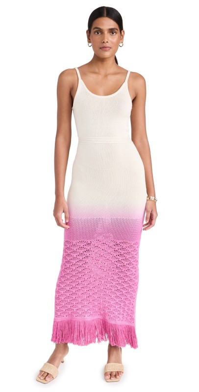 The Wolf Gang Zinnia Maxi Dress Magenta Ombre