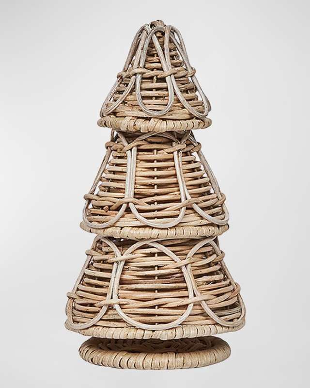 Provence Rattan Whitewash 10-Inch Tree