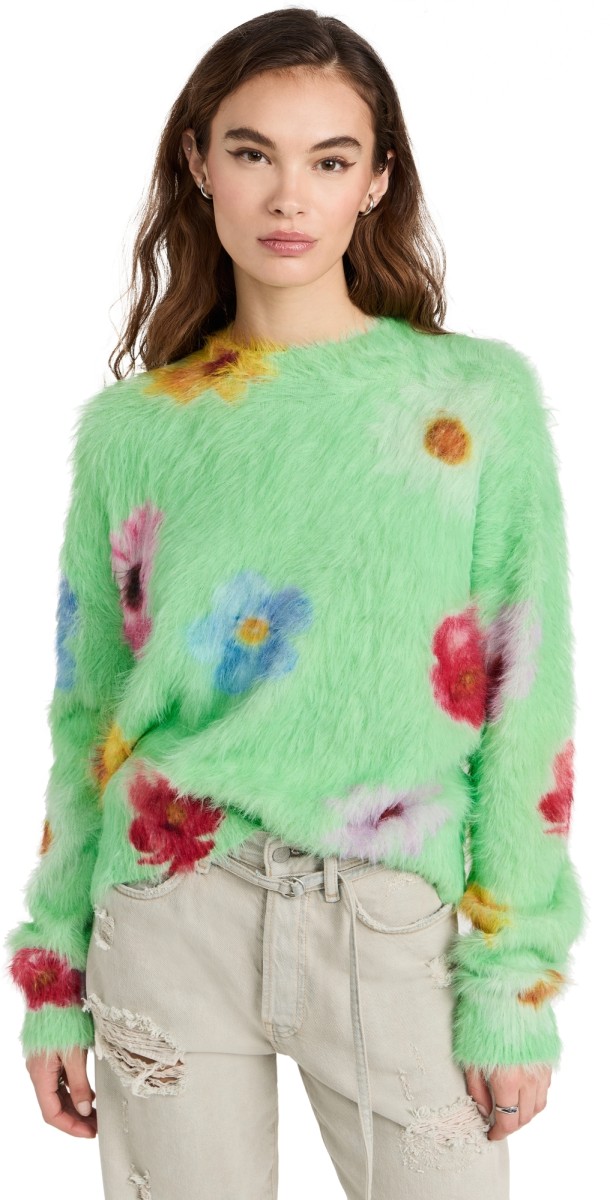 Acnetudios Flower Printweater Light Green
