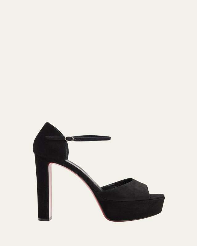 Sandaloo Suede Red Sole Platform Sandals