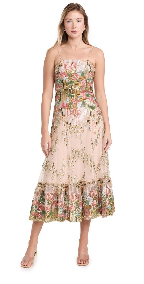 ALEXIS Isma Dress Embroidered Emerald