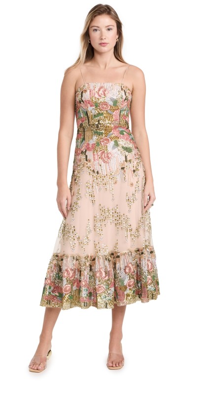 ALEXIS Isma Dress Embroidered Emerald