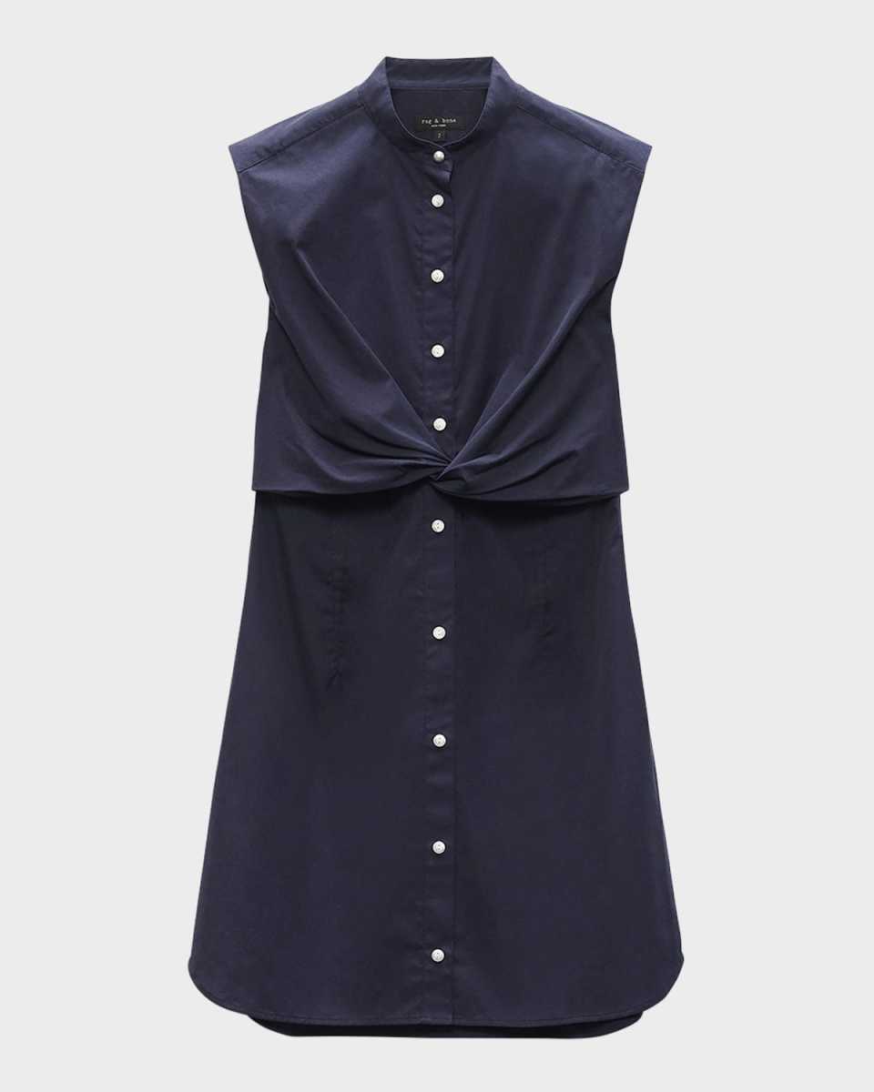 Louisa Sleeveless Poplin Mini Dress