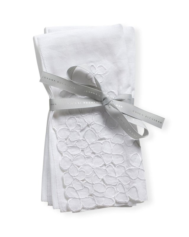 Hydrangea Embroidered Dinner Napkins, Set of 2