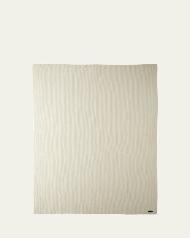 Cashmere Shaker Rib Throw Blanket