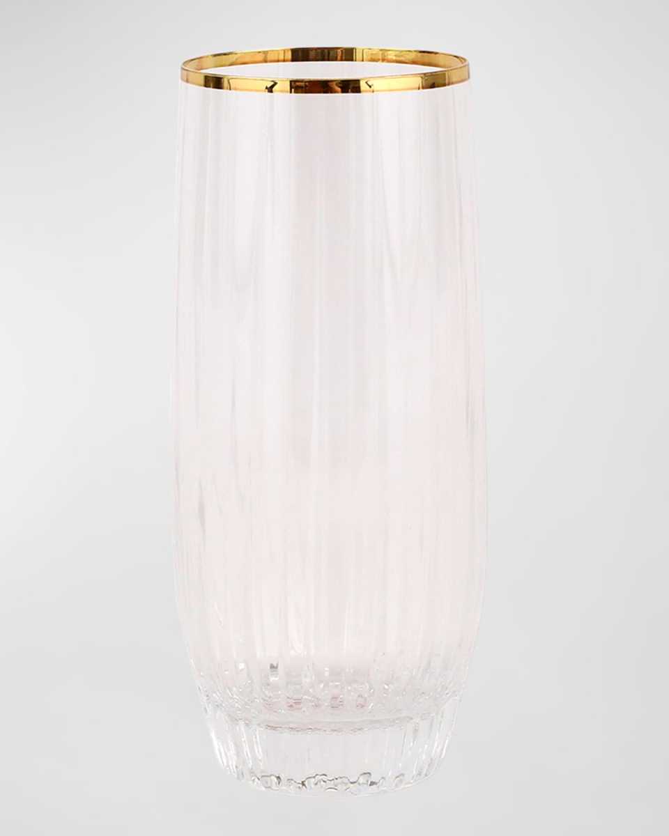 Natalia Gold Rim Highball Glass, 14 oz.