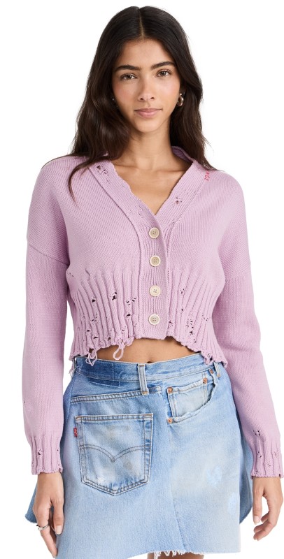 Marni Cropped Cardigan Light Orchid