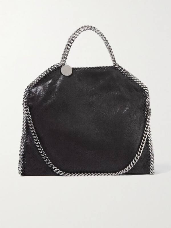 Stella McCartney The Falabella medium faux brushed-leather shoulder bag