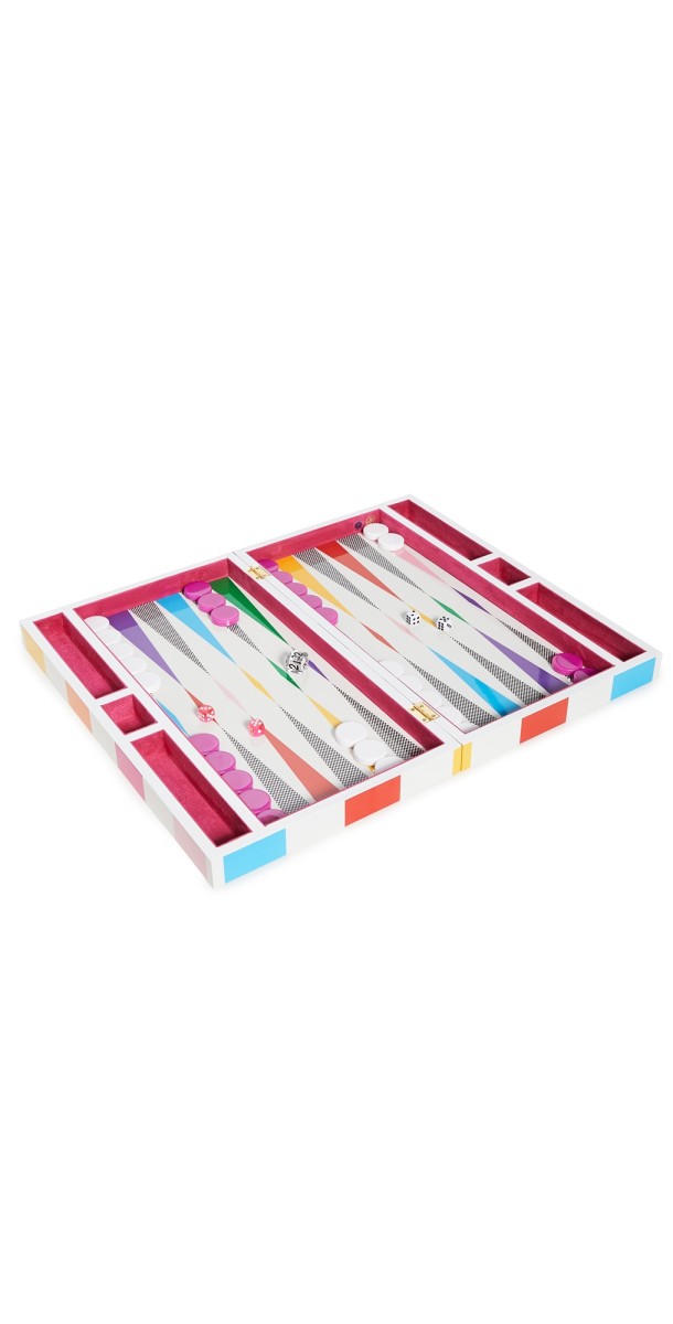 Jonathan Adler Rainbow Checkerboard Backgammon Set Multi One Siz