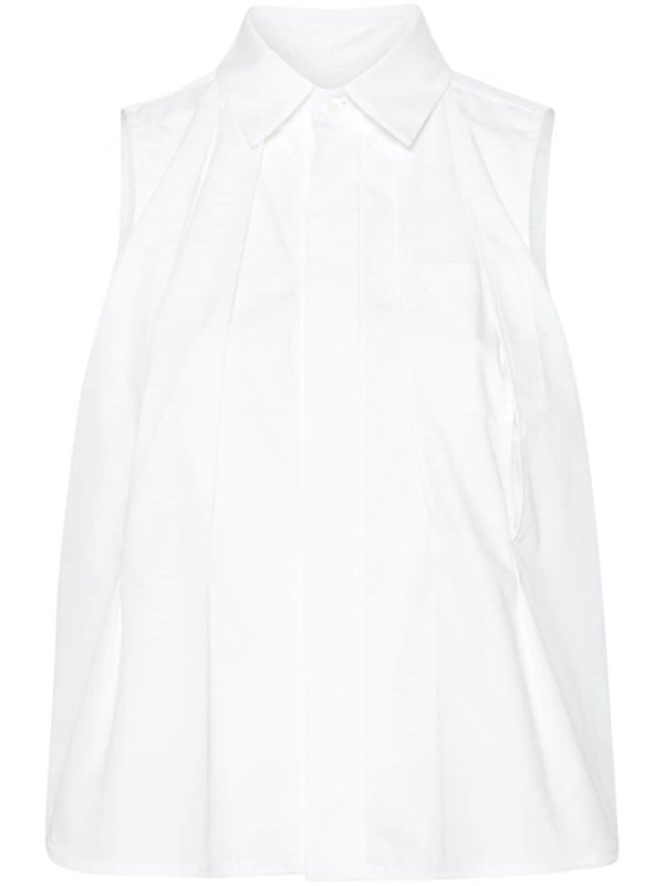 cut-out sleeveless shirt