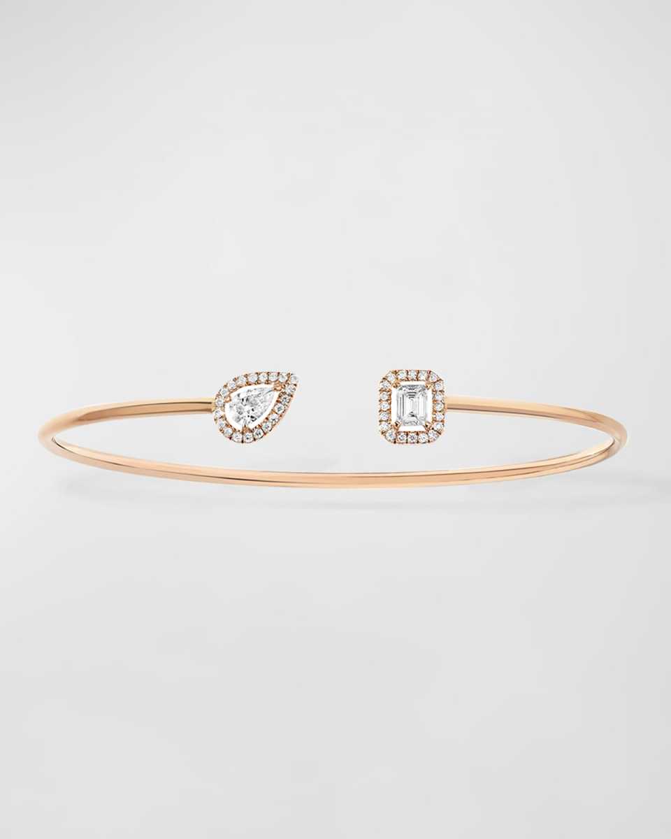 My Twin Toi & Moi 18K Rose Gold Thin Diamond Bangle