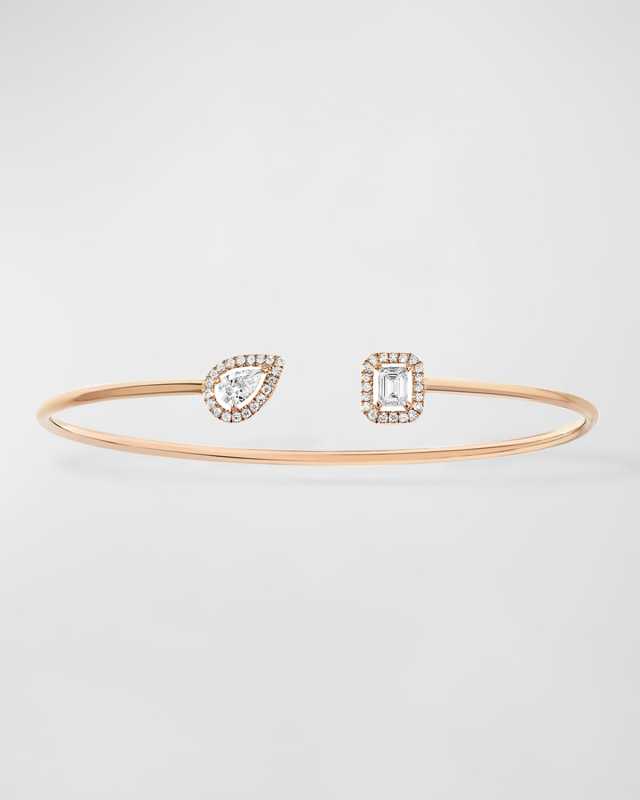 My Twin Toi & Moi 18K Rose Gold Thin Diamond Bangle