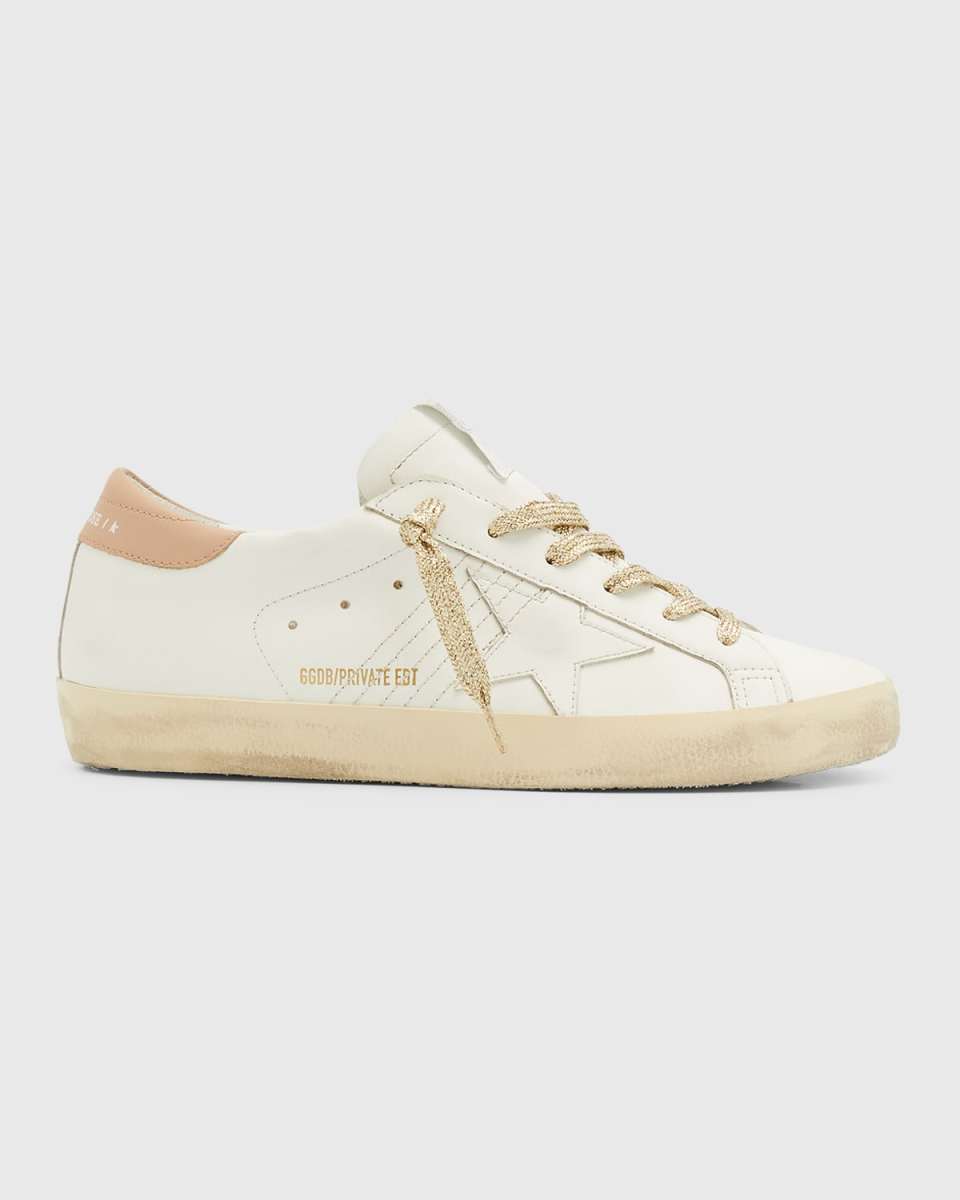 Superstar Leather Glitter Low-Top Sneakers