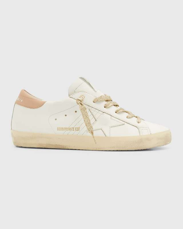 Superstar Leather Glitter Low-Top Sneakers