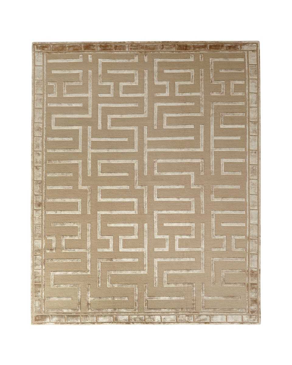Rowling Maze Hand-Knotted Rug, 6' x 9'