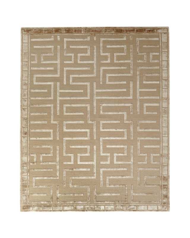 Rowling Maze Hand-Knotted Rug, 6' x 9'