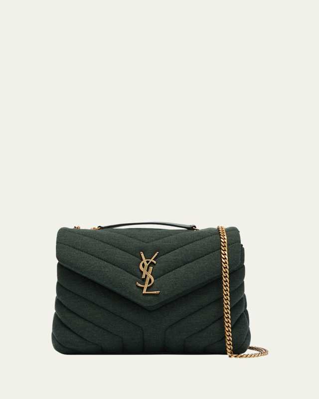 Loulou Small YSL Shoulder Bag in Quilted Wool